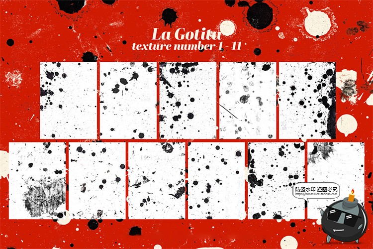 图片[10]-艺术做旧涂鸦飞溅痕迹墨水污渍墨点喷墨抽象纹理背景PNG+PSD素材-设计猿