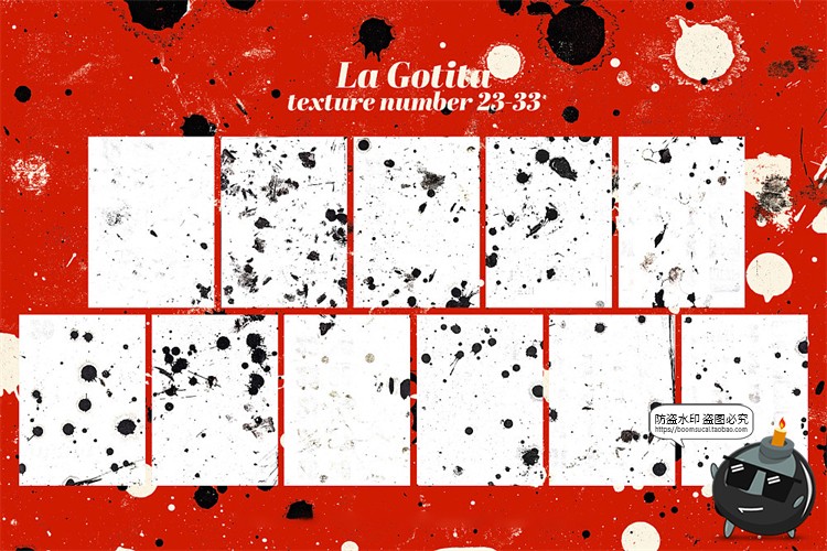 图片[11]-艺术做旧涂鸦飞溅痕迹墨水污渍墨点喷墨抽象纹理背景PNG+PSD素材-设计猿