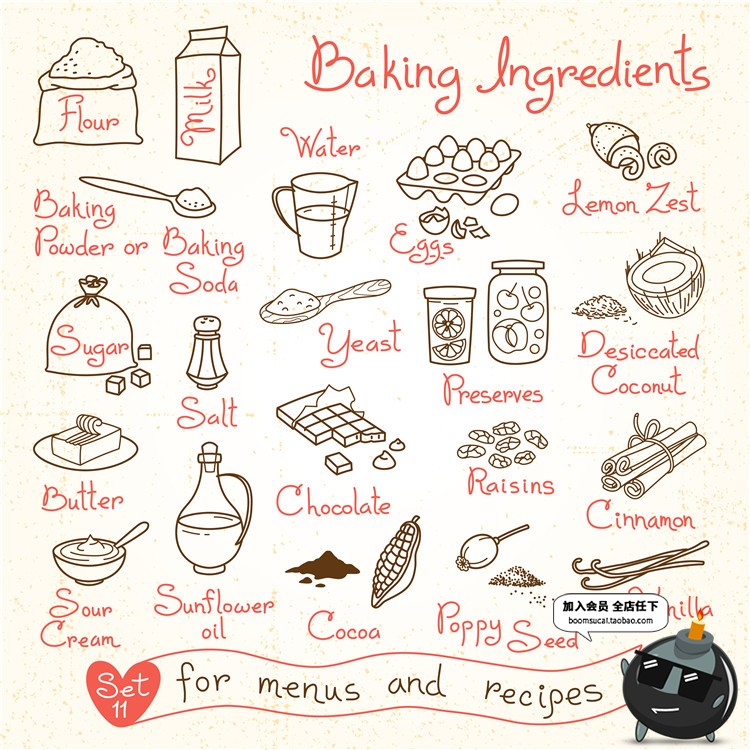 图片[5]-卡通手绘简笔画线稿食物图标植物蔬菜水果食材零食AI矢量设计素材-设计猿