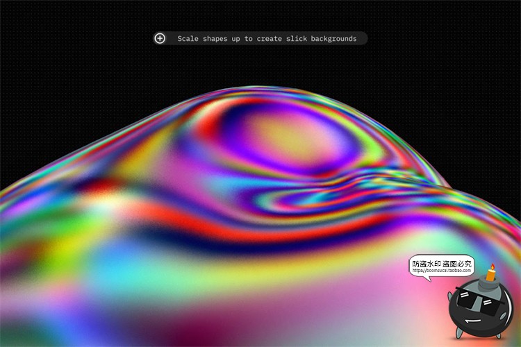 图片[7]-液态金属镭射全息虹彩艺术抽象气泡液体PNG免抠背景底纹图片素材-设计猿