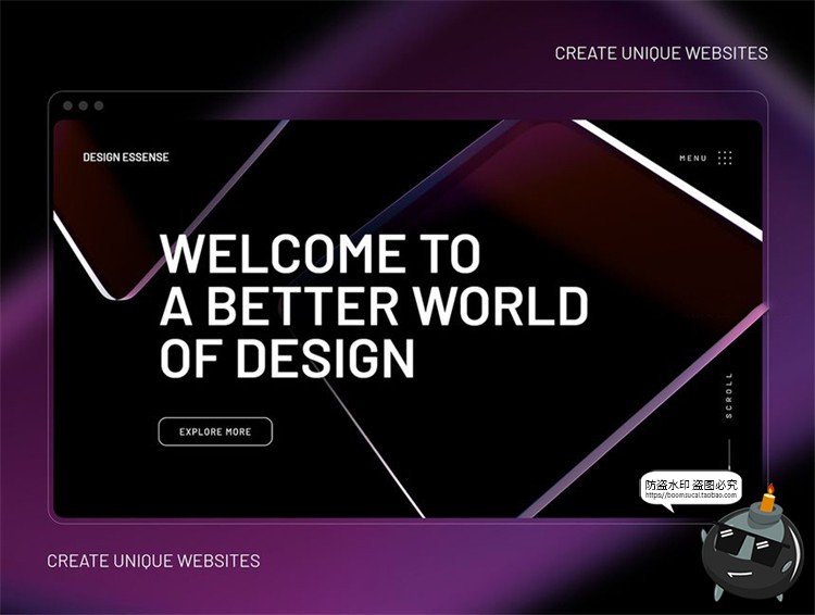 图片[2]-高清3D立体透明水晶紫蓝几何多边形海报背景底纹PNG免抠图片素材-设计猿
