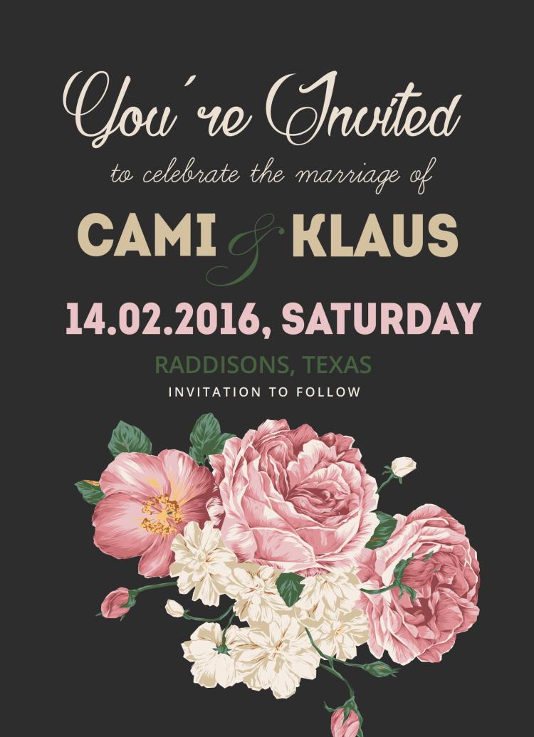 图片[1]-复古玫瑰花典雅简约婚礼婚庆请柬卡片邀请函PSD模板PS设计素材-设计猿