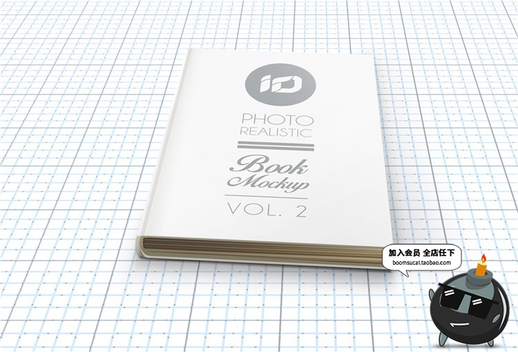 图片[1]-硬封精装图书书籍书本外观内页效果展示贴图文创样机PSD模板素材-设计猿