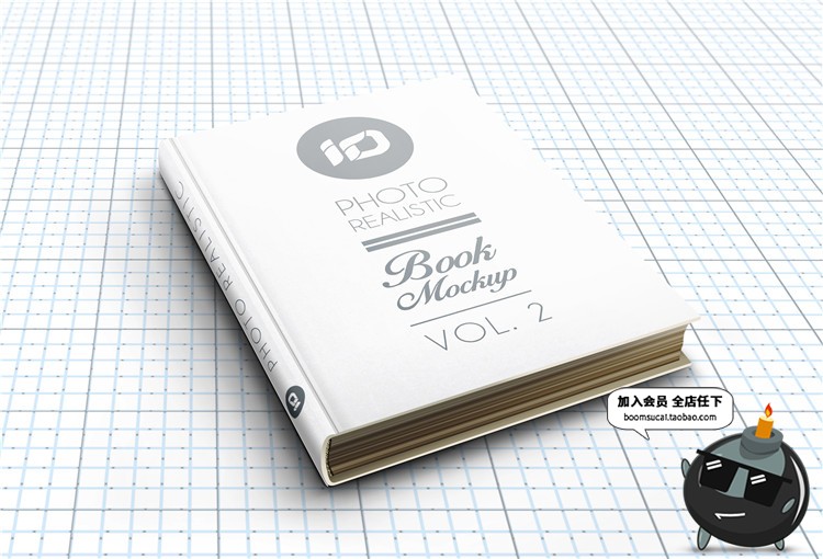 图片[2]-硬封精装图书书籍书本外观内页效果展示贴图文创样机PSD模板素材-设计猿