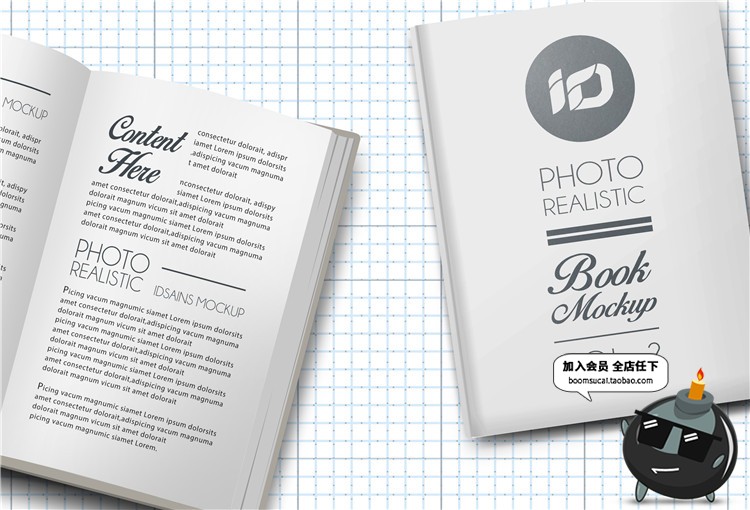 图片[3]-硬封精装图书书籍书本外观内页效果展示贴图文创样机PSD模板素材-设计猿