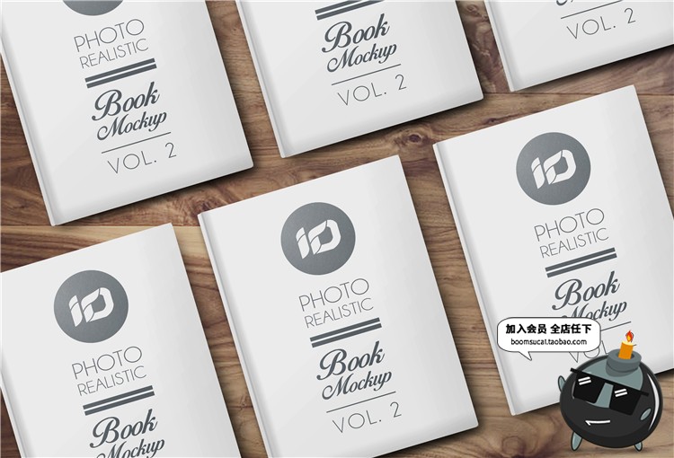 图片[4]-硬封精装图书书籍书本外观内页效果展示贴图文创样机PSD模板素材-设计猿