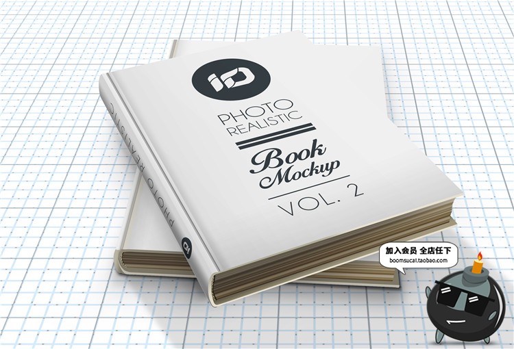 图片[6]-硬封精装图书书籍书本外观内页效果展示贴图文创样机PSD模板素材-设计猿