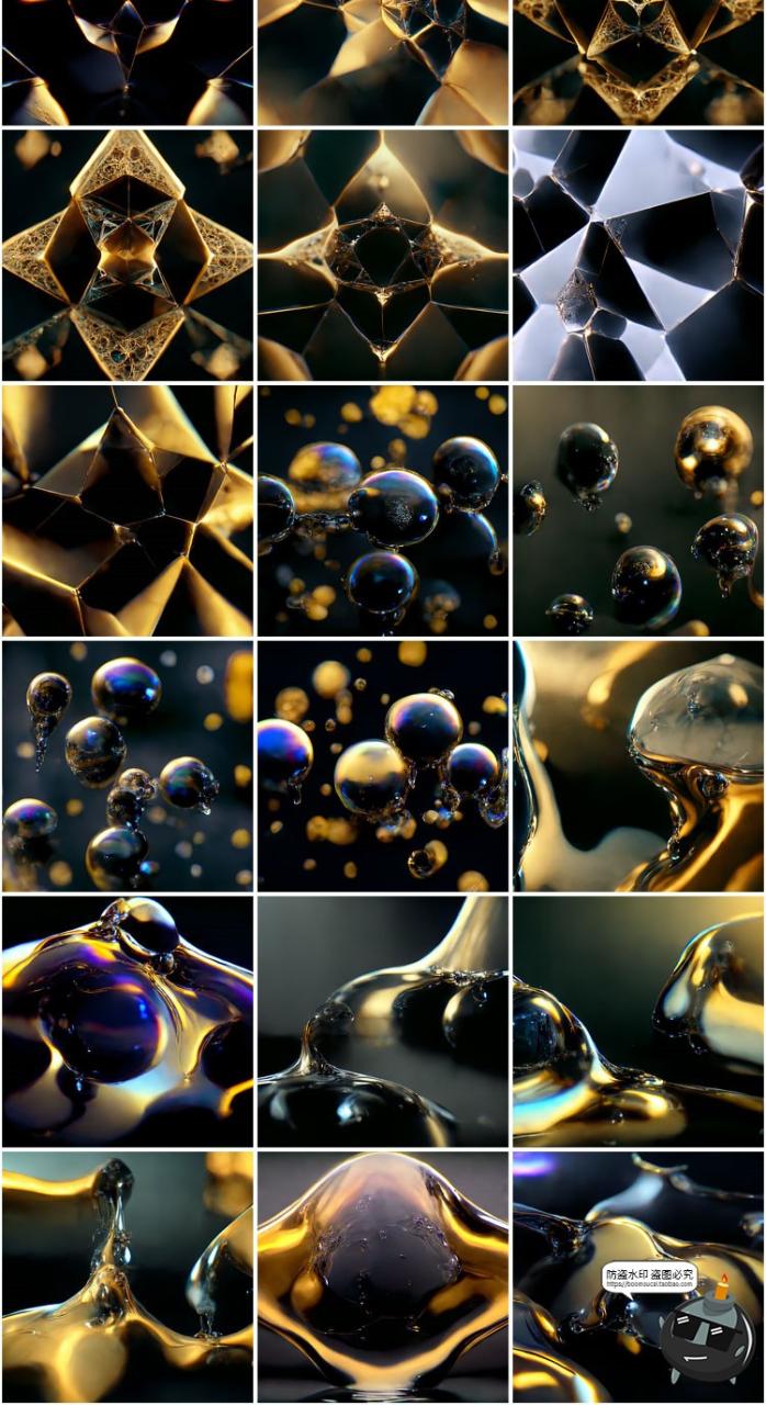 图片[5]-4K微观艺术抽象未来梦幻科幻液体水晶玻璃近距离背景JPG图片素材-设计猿