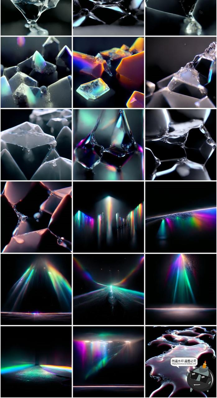 图片[6]-4K微观艺术抽象未来梦幻科幻液体水晶玻璃近距离背景JPG图片素材-设计猿