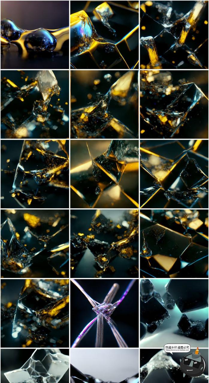 图片[7]-4K微观艺术抽象未来梦幻科幻液体水晶玻璃近距离背景JPG图片素材-设计猿