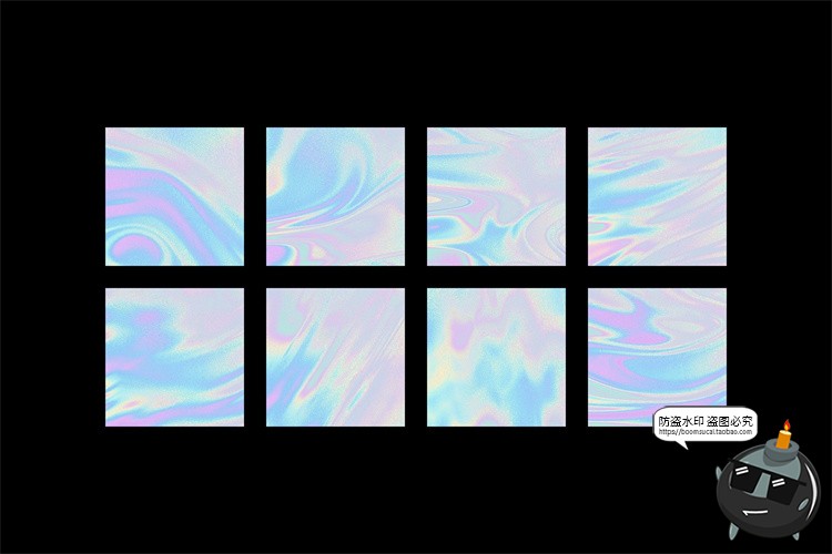 图片[3]-潮流酸性抽象艺术迷幻液体彩虹金属全息镭射背景底纹JPG图片素材-设计猿