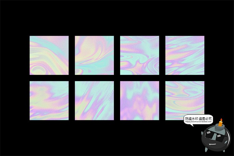 图片[4]-潮流酸性抽象艺术迷幻液体彩虹金属全息镭射背景底纹JPG图片素材-设计猿