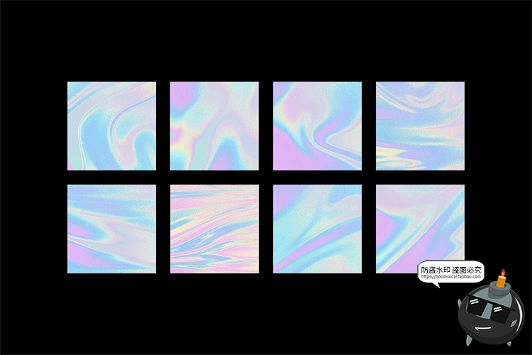 图片[5]-潮流酸性抽象艺术迷幻液体彩虹金属全息镭射背景底纹JPG图片素材-设计猿