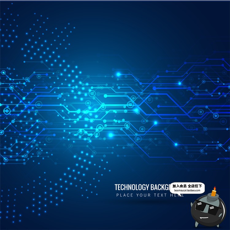 图片[5]-电子高科技科幻智能UI机器人科幻光效电路板电线AI矢量设计素材-设计猿