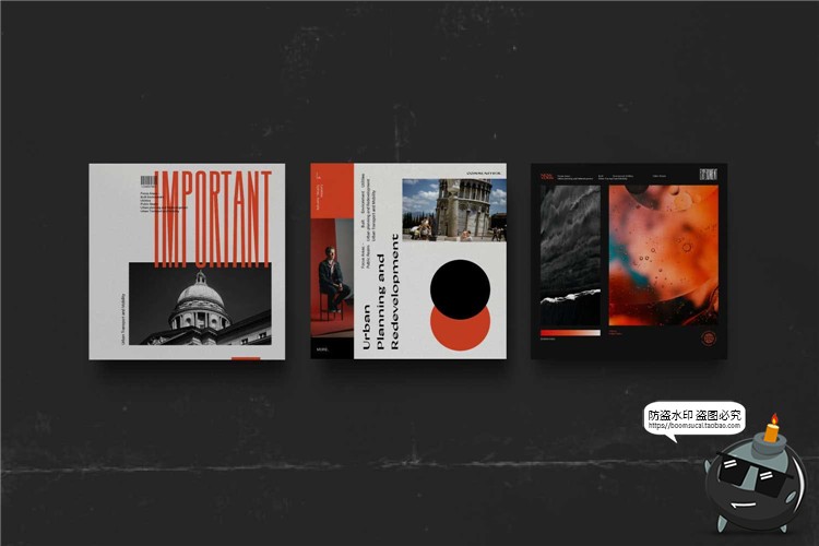 图片[4]-适合雕塑建筑物体复古潮流品牌故事海报图文排版PSD模板PS素材-设计猿