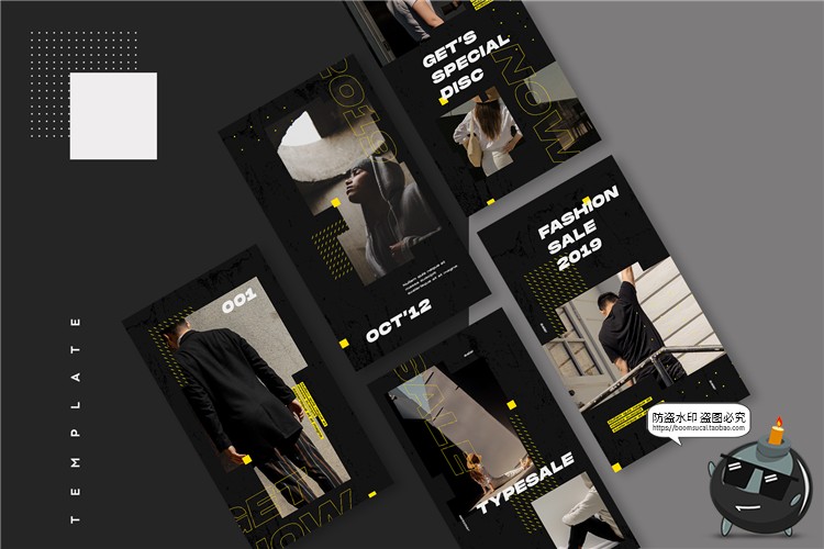 图片[4]-潮流风格潮牌服饰品牌故事宣传新品海报图文排版PSD模板PS素材-设计猿