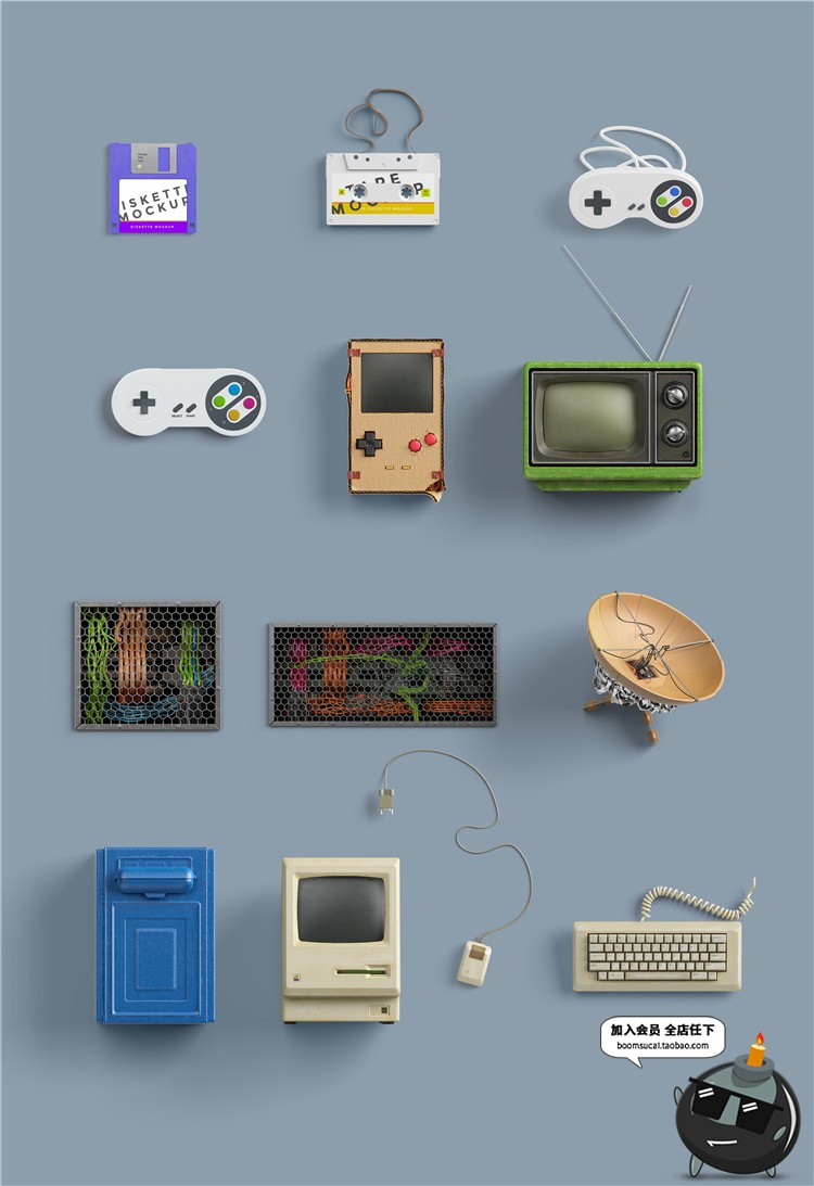 图片[12]-儿童节玩具卡通游戏机器人海报装饰场景元素背景图片PSD模板素材-设计猿