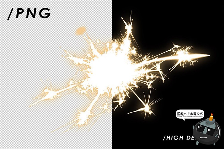 图片[5]-烟花光效火花火星火芒光效特效璀璨节日庆祝背景后期元素PNG免抠图片素材-设计猿