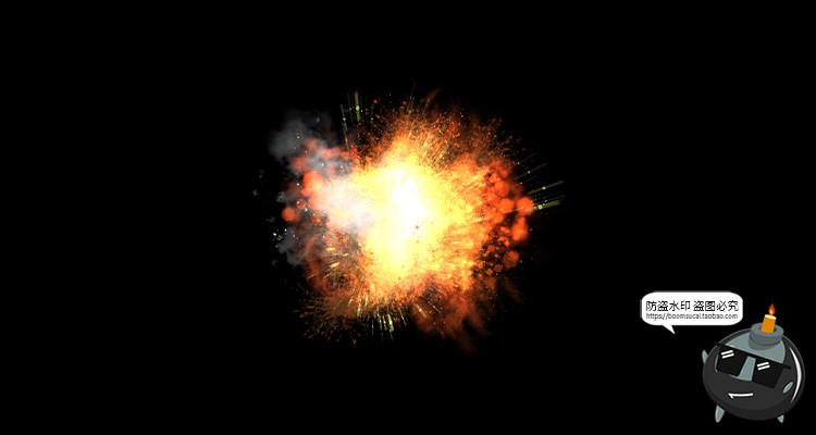 图片[2]-火焰爆炸火球耀斑射线效果PNG免抠装饰元素修图后期合成特效素材-设计猿