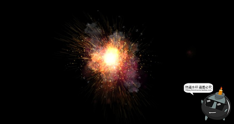 图片[3]-火焰爆炸火球耀斑射线效果PNG免抠装饰元素修图后期合成特效素材-设计猿