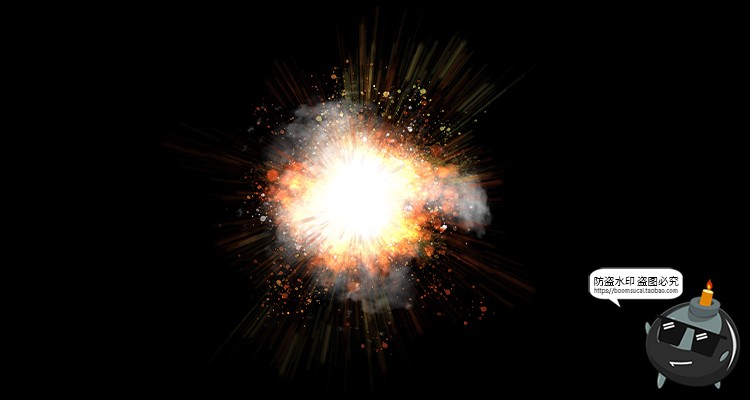 图片[4]-火焰爆炸火球耀斑射线效果PNG免抠装饰元素修图后期合成特效素材-设计猿