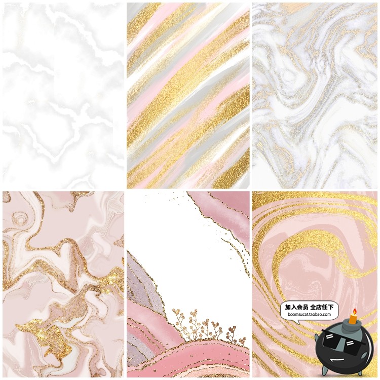 图片[2]-鎏金艺术抽象水墨背景奢华大气大理石纹理海报图PSD模板素材-设计猿