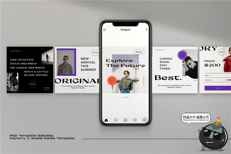 图片[2]-欧美现代时尚品牌宣传广告海报故事贴图图文排版PSD模板PS素材-设计猿