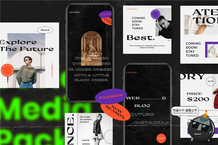 图片[3]-欧美现代时尚品牌宣传广告海报故事贴图图文排版PSD模板PS素材-设计猿