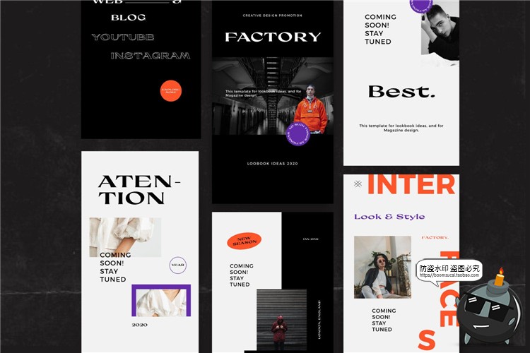 图片[4]-欧美现代时尚品牌宣传广告海报故事贴图图文排版PSD模板PS素材-设计猿