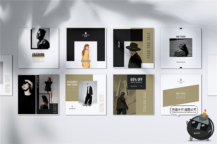 图片[2]-时尚简约经典大气时装店新品海报宣传广告图文排版PSD模板PS素材-设计猿