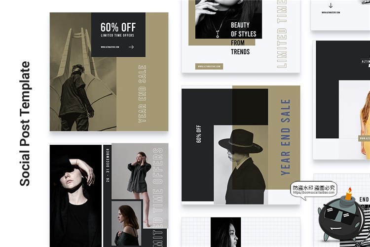 图片[5]-时尚简约经典大气时装店新品海报宣传广告图文排版PSD模板PS素材-设计猿