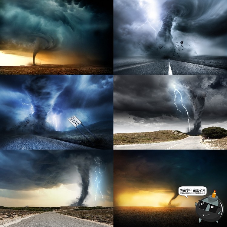 图片[1]-灾难末日龙卷风狂风暴风台风高清图JPG图片PS后期特效合成PS素材-设计猿