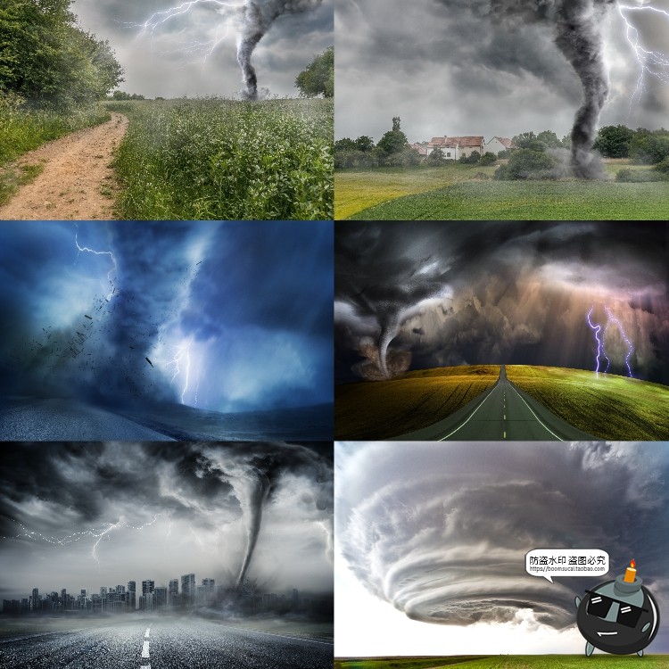 图片[2]-灾难末日龙卷风狂风暴风台风高清图JPG图片PS后期特效合成PS素材-设计猿