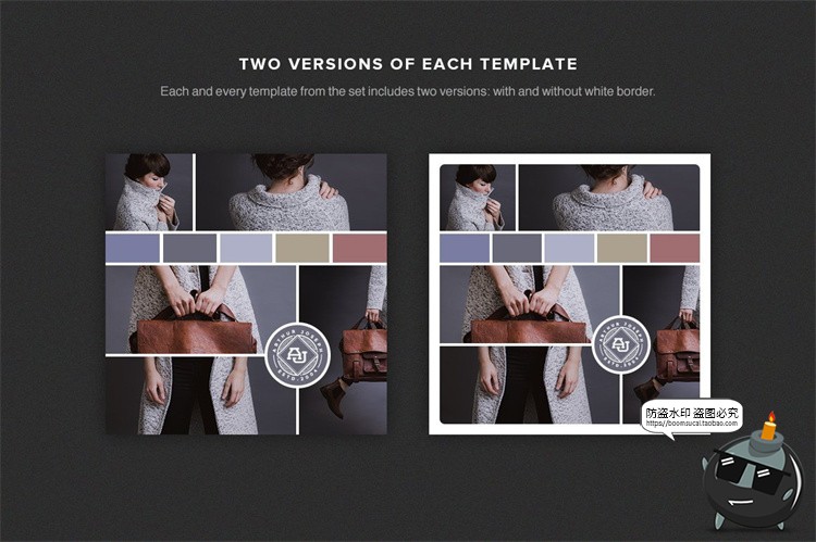 图片[5]-相册照片图片排版几何框架布局宣传海报版式PSD分层模板PS素材-设计猿