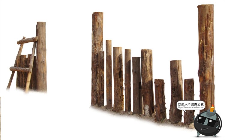 图片[3]-乡村竹篱笆栏杆护栏木栅栏生态圈养围挡围栏后期场景合成PSD素材-设计猿