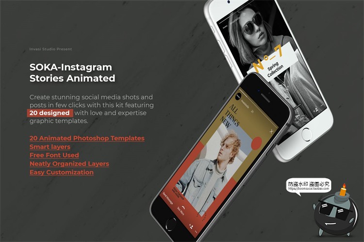 图片[2]-美式时尚潮流海报框架品牌宣传广告图文照片排版PSD模板PS素材-设计猿