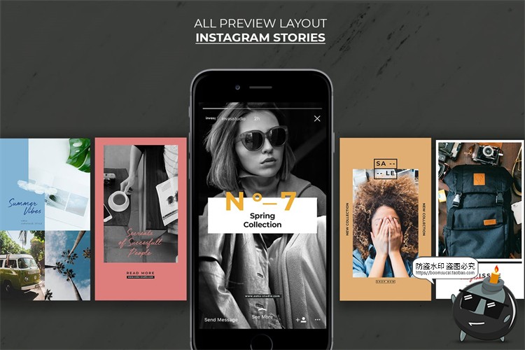 图片[5]-美式时尚潮流海报框架品牌宣传广告图文照片排版PSD模板PS素材-设计猿