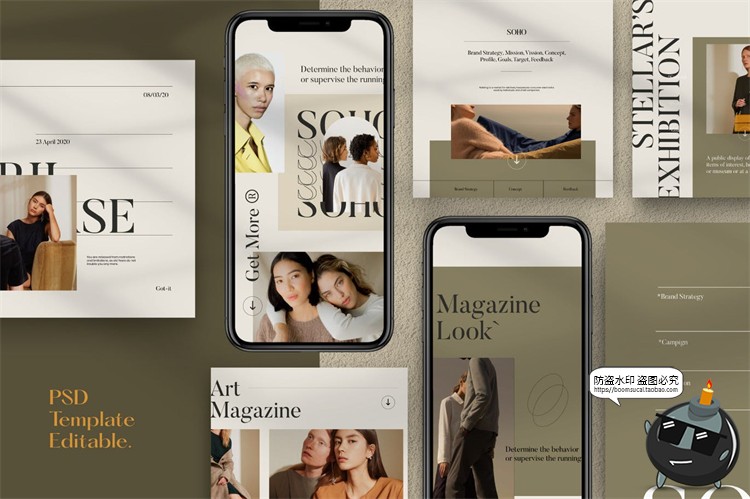 图片[6]-优雅文艺欧式时尚海报框架品牌宣传广告图文排版PSD模板PS素材-设计猿