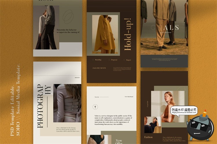 图片[7]-优雅文艺欧式时尚海报框架品牌宣传广告图文排版PSD模板PS素材-设计猿