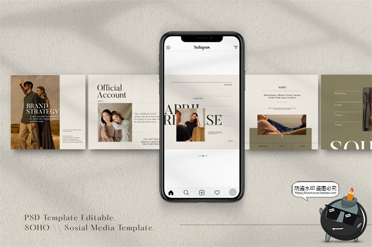 图片[8]-优雅文艺欧式时尚海报框架品牌宣传广告图文排版PSD模板PS素材-设计猿