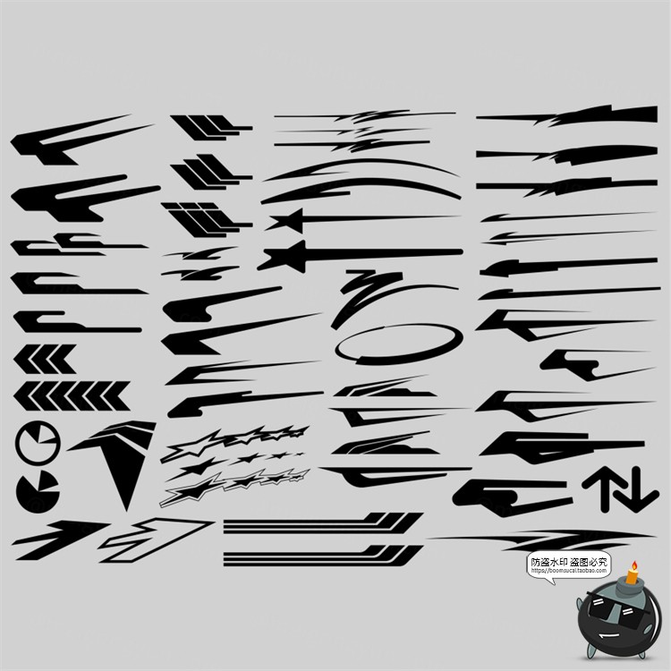 图片[4]-极速速度运动冲刺快速加速图标线条装饰AI矢量图形PNG免抠素材-设计猿