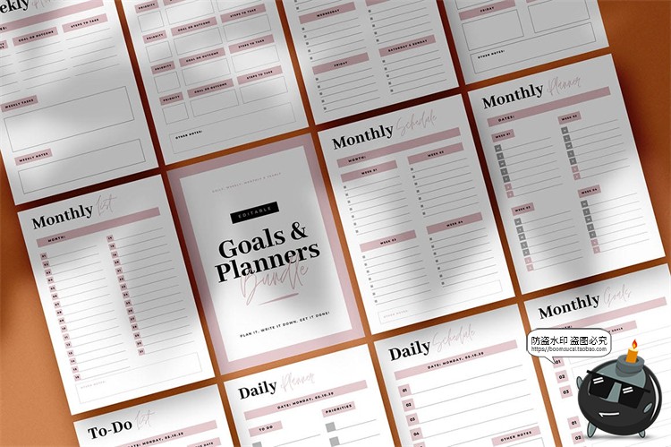 图片[2]-待办事项列表工作计划表格网格日程排列格子记录排版AI矢量素材-设计猿