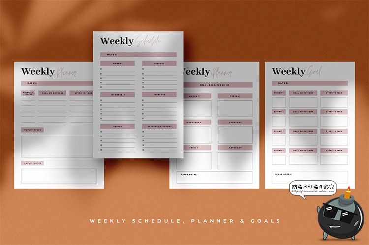 图片[3]-待办事项列表工作计划表格网格日程排列格子记录排版AI矢量素材-设计猿