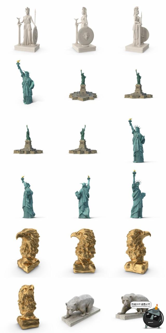 图片[5]-欧式雕像雕塑石雕石膏人像物件哥特后期合成PSD模板源文件PS素材-设计猿