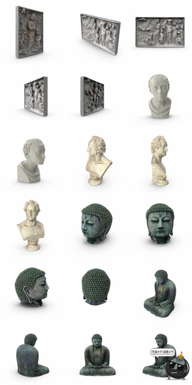 图片[8]-欧式雕像雕塑石雕石膏人像物件哥特后期合成PSD模板源文件PS素材-设计猿