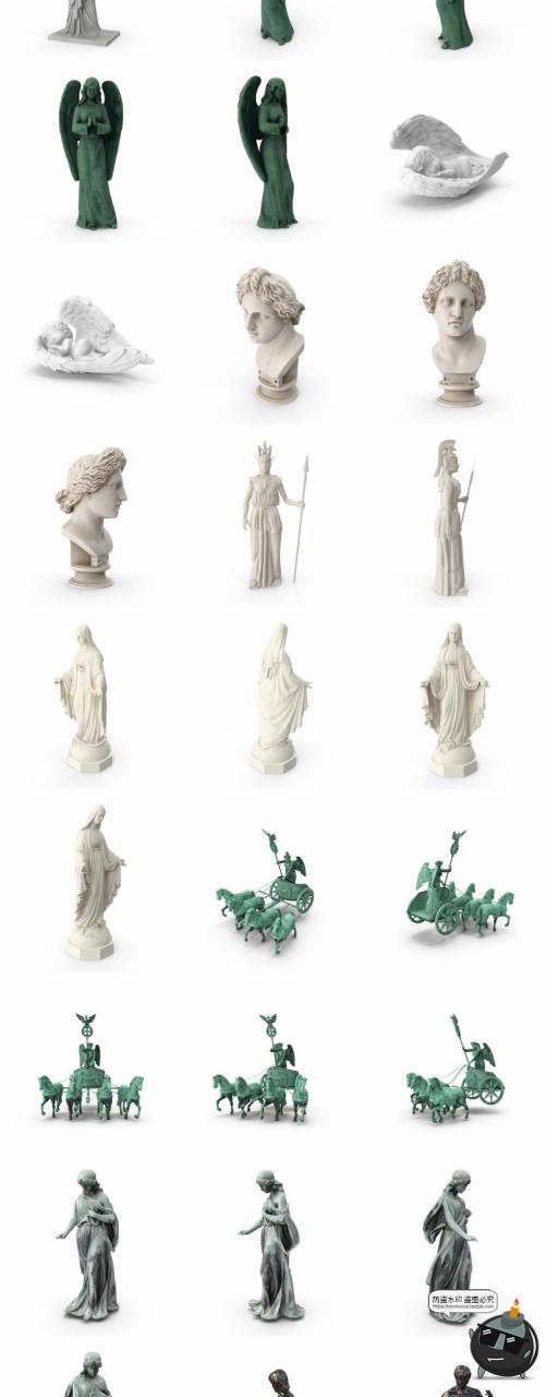 图片[10]-欧式雕像雕塑石雕石膏人像物件哥特后期合成PSD模板源文件PS素材-设计猿