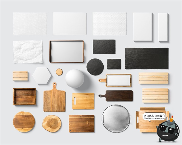 图片[2]-汉堡专题 快餐食品薯条沙拉品牌包装盒餐饮装饰元素PSD模板PS素材-设计猿