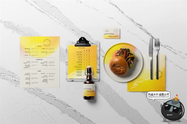 图片[8]-汉堡专题 快餐食品薯条沙拉品牌包装盒餐饮装饰元素PSD模板PS素材-设计猿