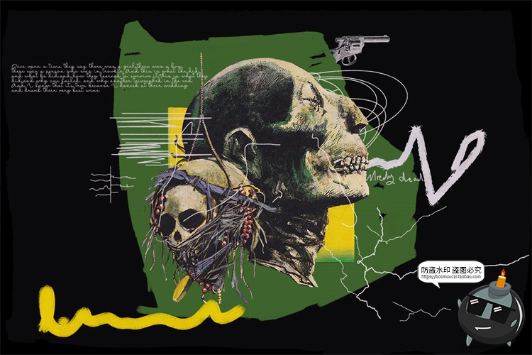 图片[9]-科幻星际风复古艺术蒸汽波普太空外星人美式漫画PNG剪贴画PSD素材-设计猿