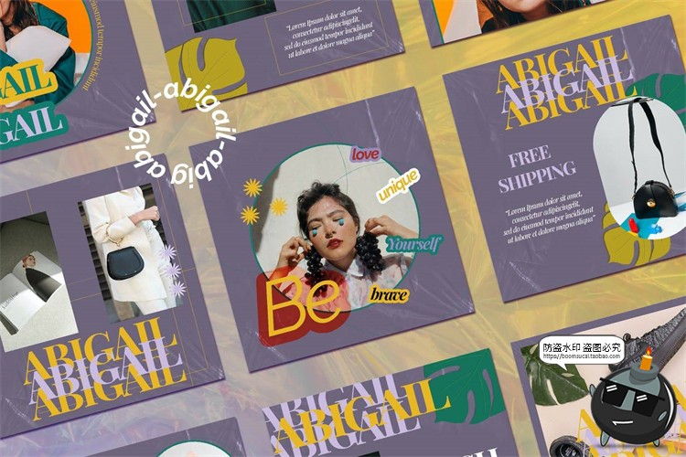 图片[2]-度假拼贴风格文字海报图文排版创意照片图片宣传排版PSD模板素材-设计猿